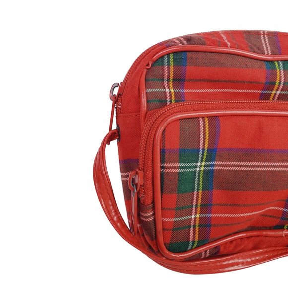 Vintage Mundi Y2K Tartan Plaid Mini Shoulder Bag Crossbody - Picture 4 of 6